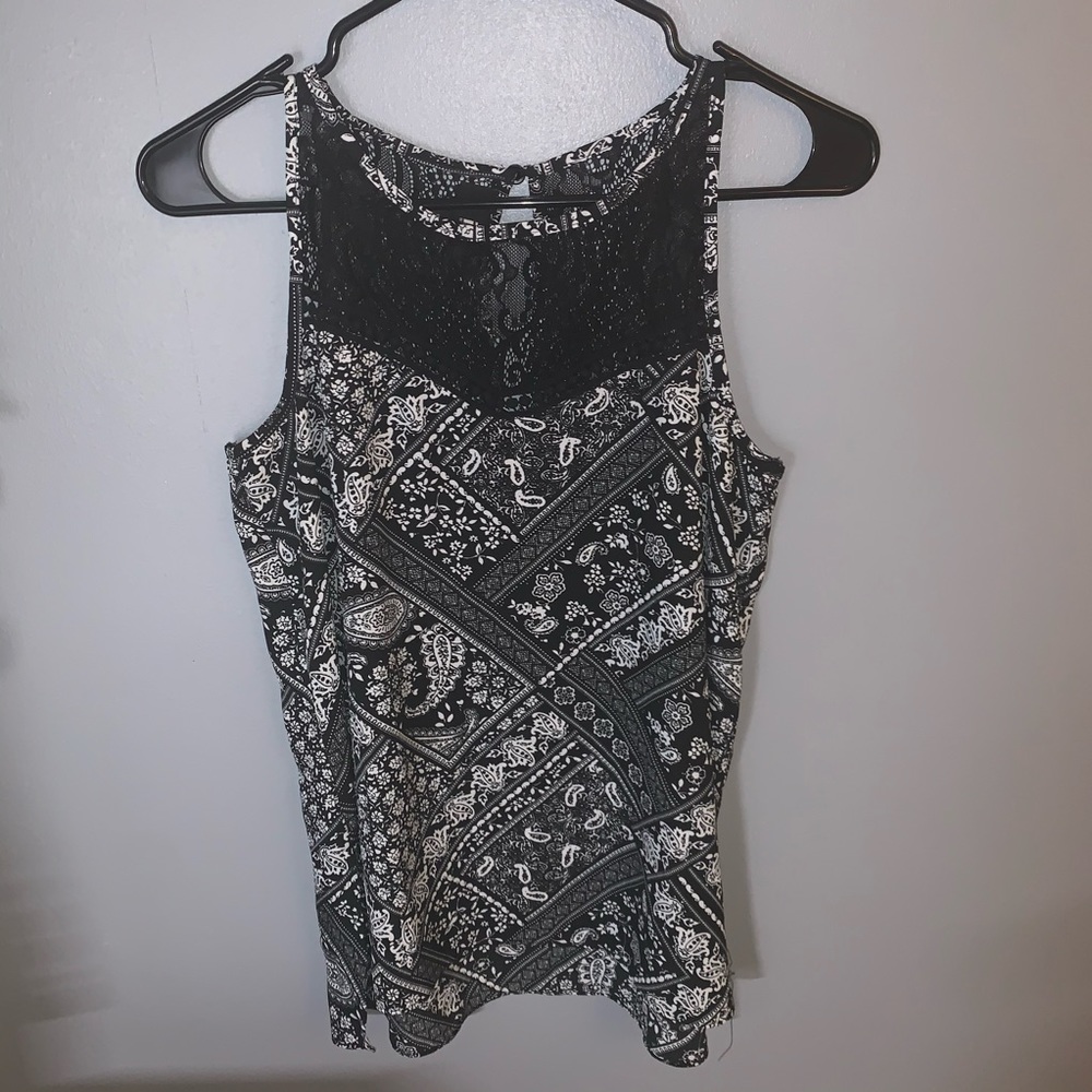 Black and White Intricate Designed Blouse